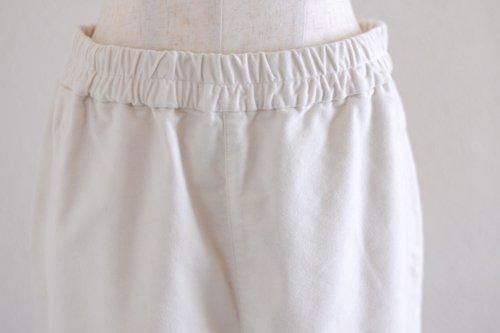 Cotton moleskin tapered pants in off-white