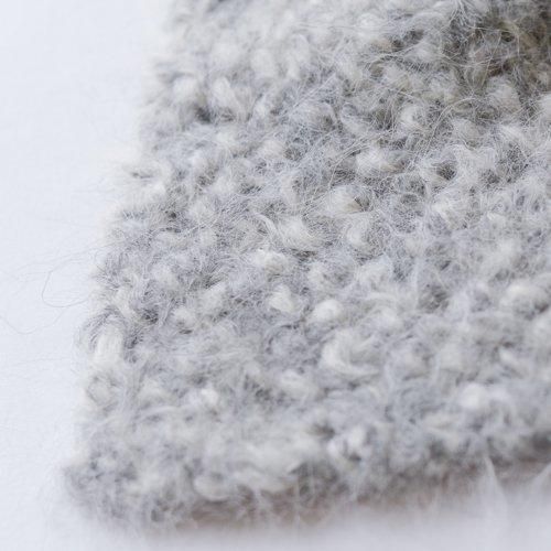 スリアルパカウールトライアングルスカーフ White×Gray