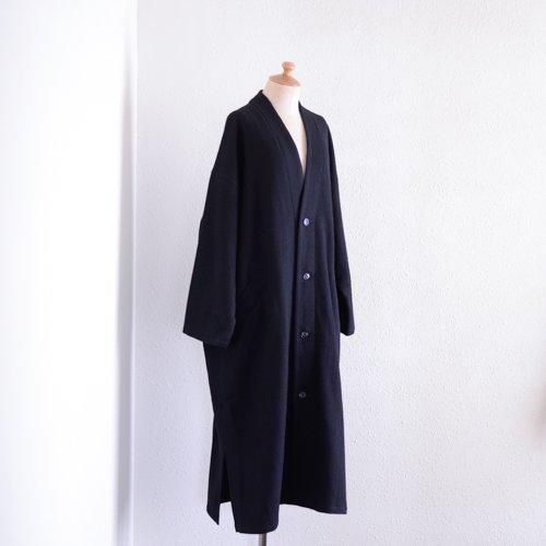 소프트 울 노 컬러 코트 Black