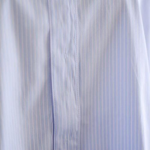 코튼 스탠드 컬러 블라우스 Blue Stripe B