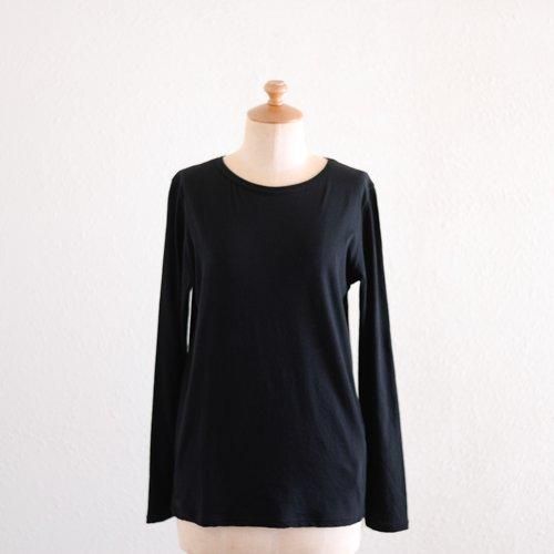 スーピマコットンロングスリーブTシャツ Black