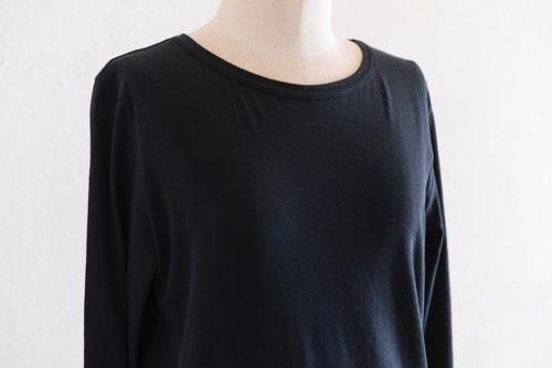 スーピマコットンロングスリーブTシャツ Black
