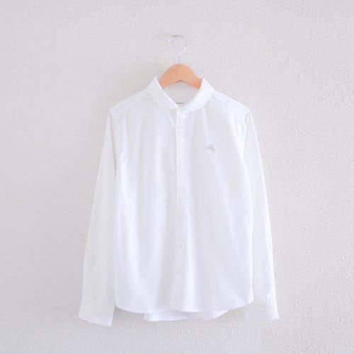 コットンエンブロイダリー丸襟シャツ Off White