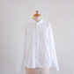 Cotton Embroidered Round Collar Shirt Off White