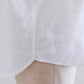 Cotton Embroidered Round Collar Shirt Off White