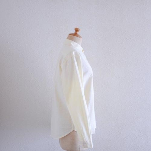 コットンエンブロイダリー丸襟シャツ Yellow