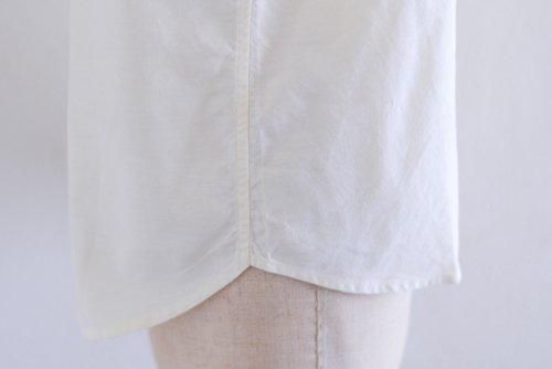 コットンエンブロイダリー丸襟シャツ Yellow