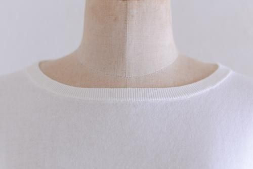 コットンニットボーダープルオーバー Brown