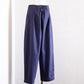 Cotton Herringbone Tuck Pants Navy