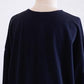 Soft cotton V-neck wide T-shirt in black