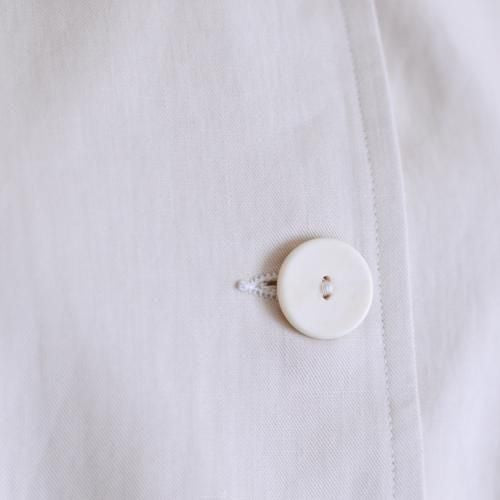 코튼 헨 플러그란 코트 Ivory