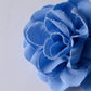 Cotton flower brooch Blue