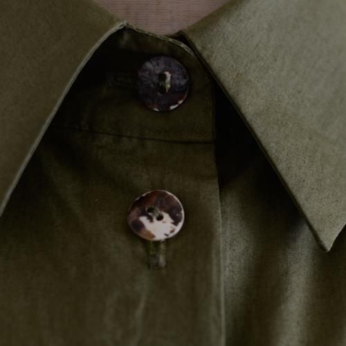 Khaki Cotton Short Sleeve Jumpsuit