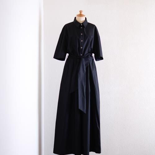 コットンショートスリーブジャンプスーツ Black