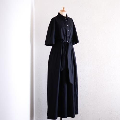 Cotton Short Sleeve Jumpsuit Black