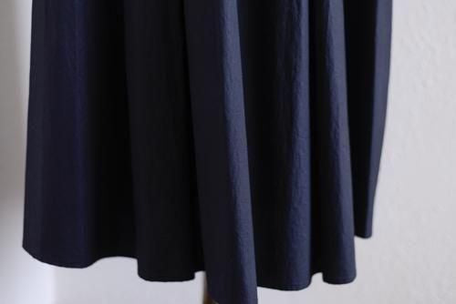 Cotton Short Sleeve Flare Dress Black