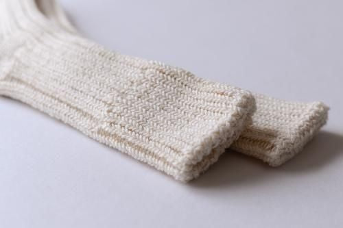 オーガニックコットンローゲージソックス Natural