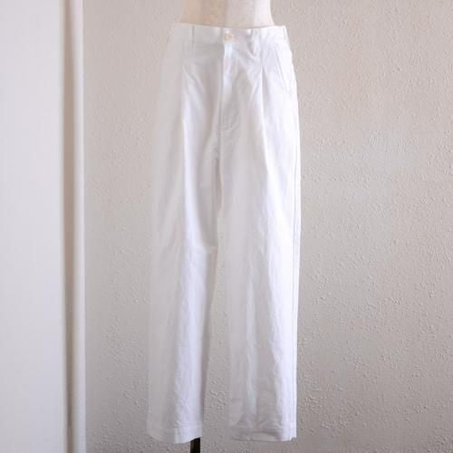 オーガニックコットンテーパードパンツ Off White