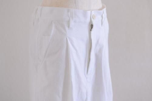 オーガニックコットンテーパードパンツ Off White