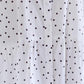 Cotton linen polka dot dress, off white x brown