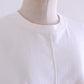 Cotton gathered sleeve pullover in off-white