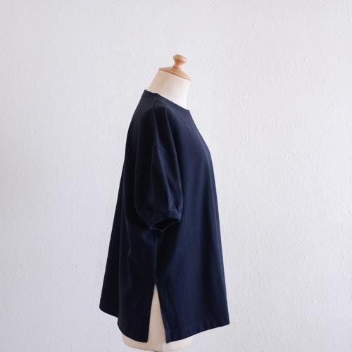 コットンギャザースリーブプルオーバー Black