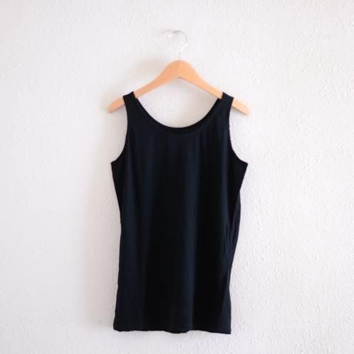 スーピマコットンタンクトップ Black
