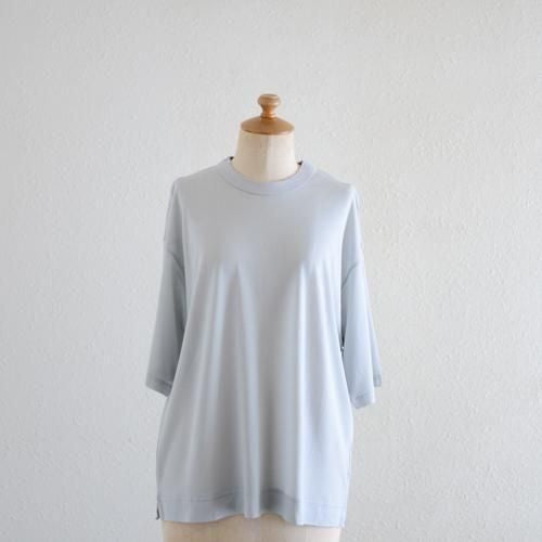 Soft cotton sheer pullover in Blue Gray