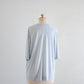 Soft cotton sheer pullover in Blue Gray