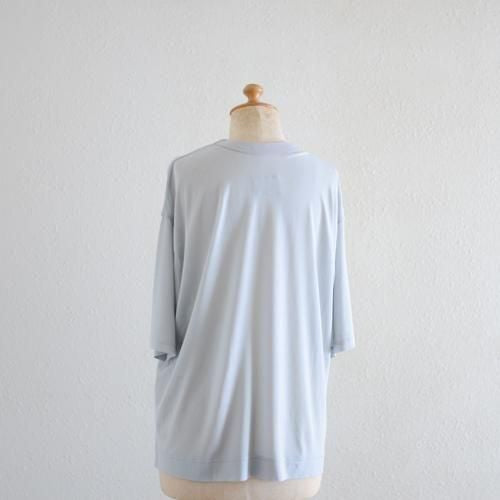 Soft cotton sheer pullover in Blue Gray