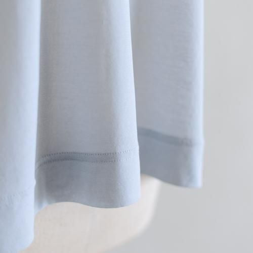 Soft cotton sheer pullover in Blue Gray