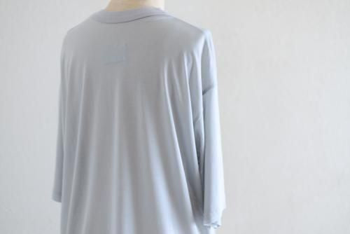 Soft cotton sheer pullover in Blue Gray