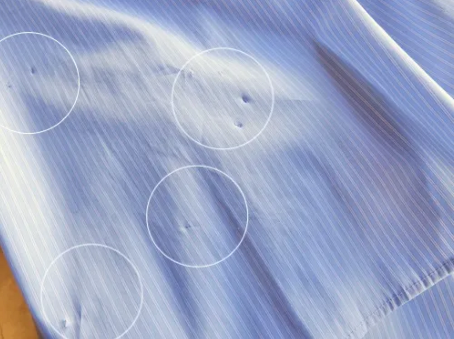 코튼 스탠드 컬러 블라우스 Blue Stripe B