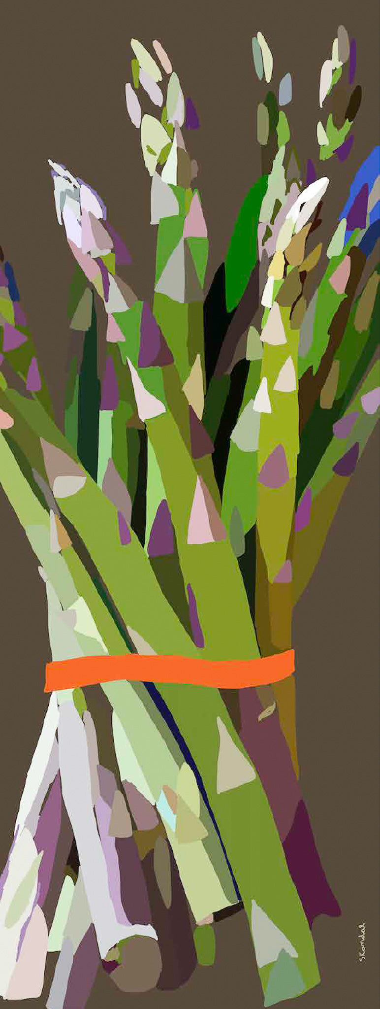 ウールヴェジタブルストール Asparagus