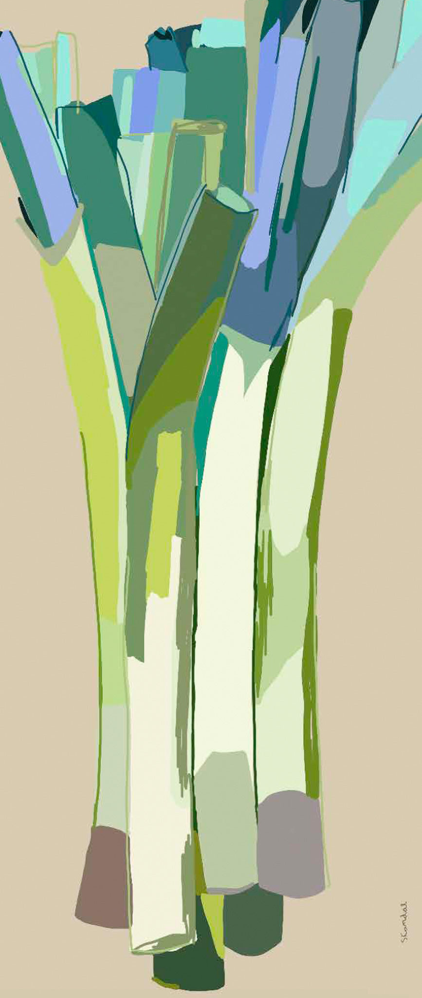 ウールヴェジタブルストール Leeks