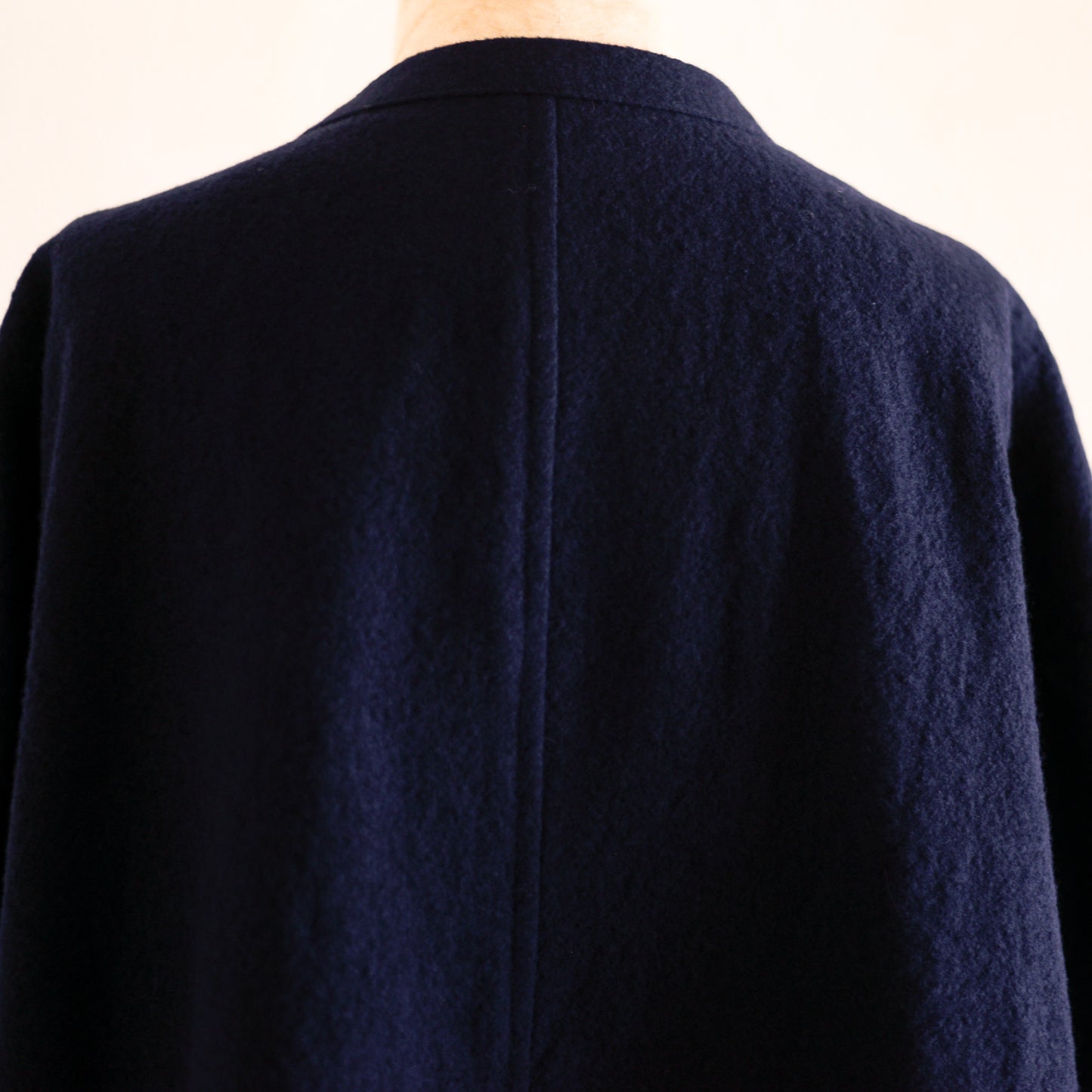 ウールノーカラーショートジャケット Black