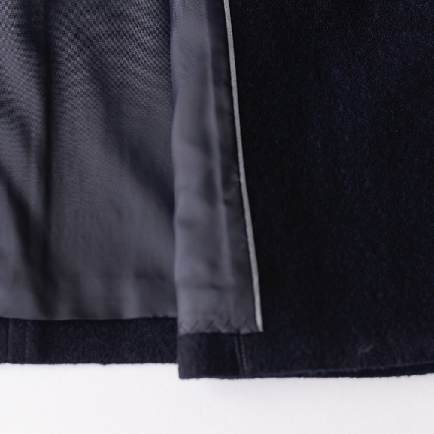 ウールノーカラーショートジャケット Black