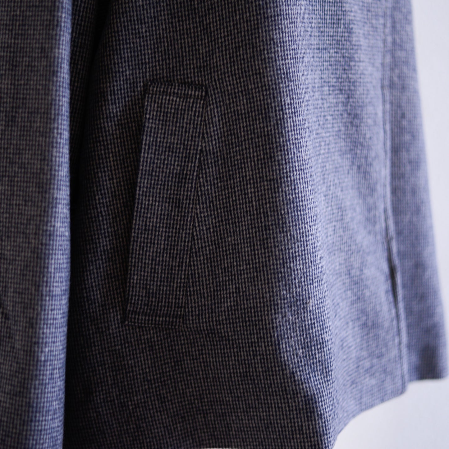 울 노 칼라 쇼트 재킷 Beige × Black