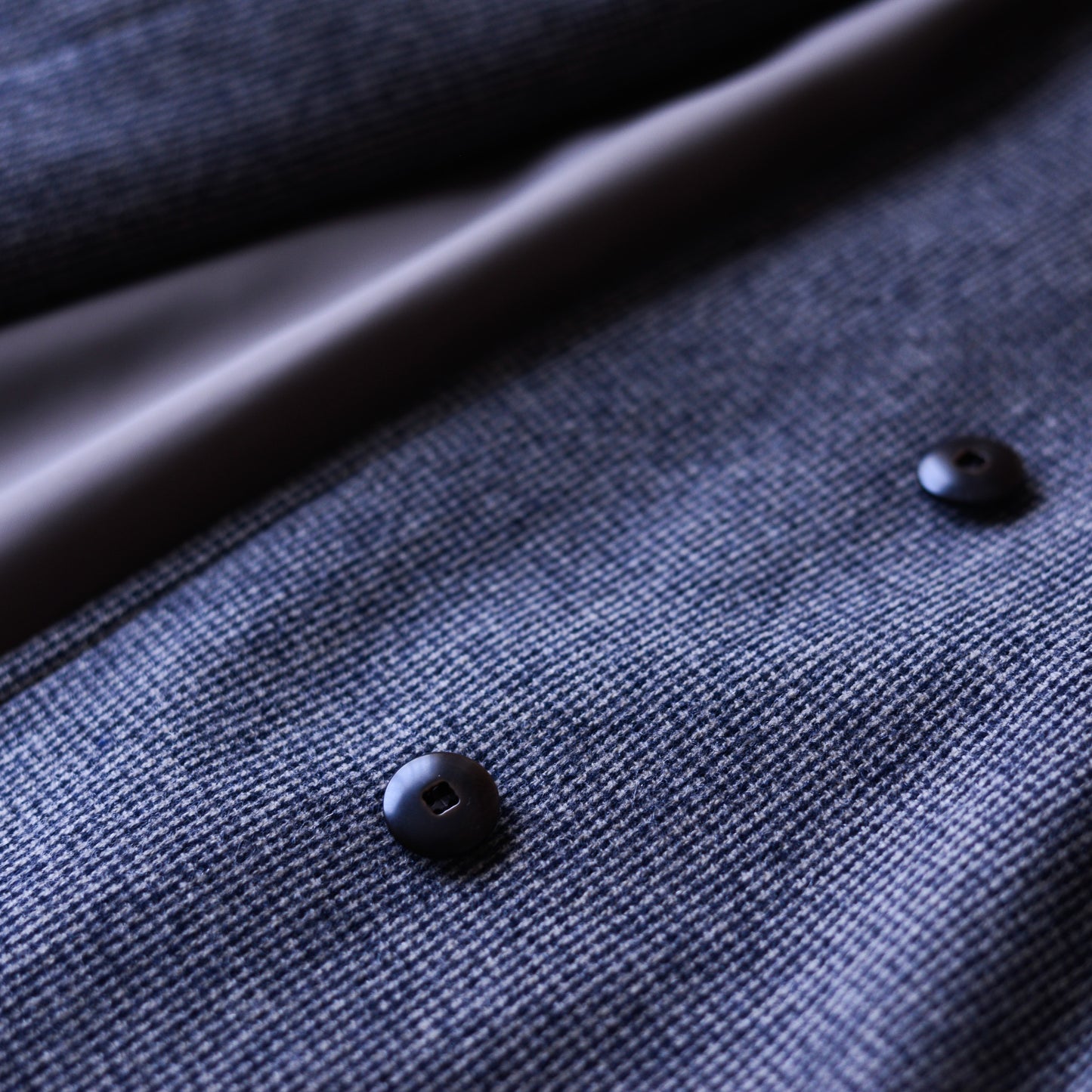 울 노 칼라 쇼트 재킷 Beige × Black