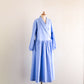 ショールカラーカシュクールワンピース Sky Blue