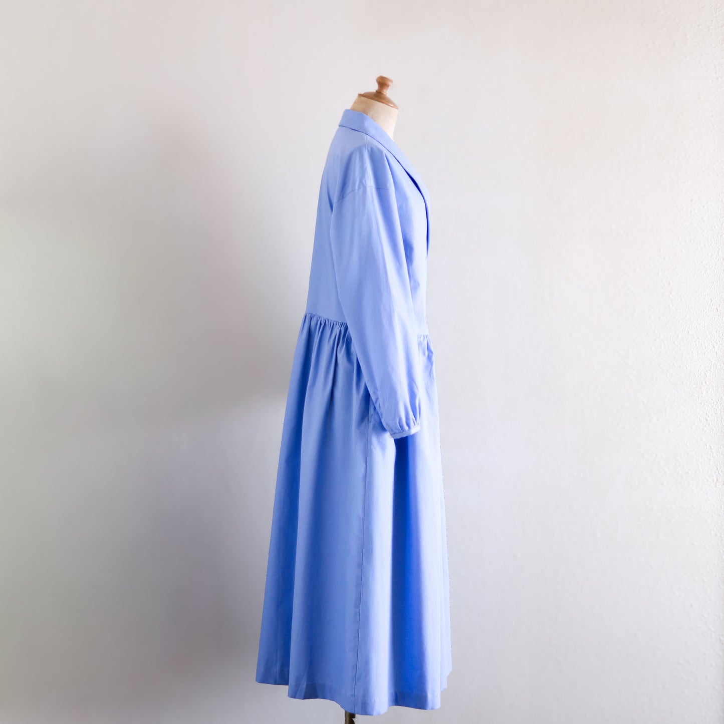 ショールカラーカシュクールワンピース Sky Blue