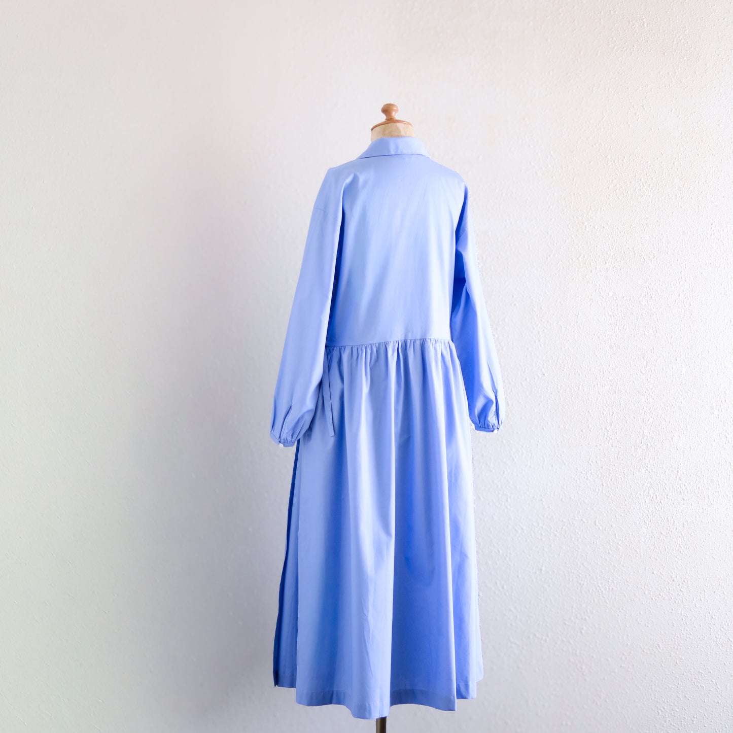 ショールカラーカシュクールワンピース Sky Blue