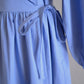 ショールカラーカシュクールワンピース Sky Blue