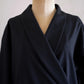 ショールカラーカシュクールワンピース Black