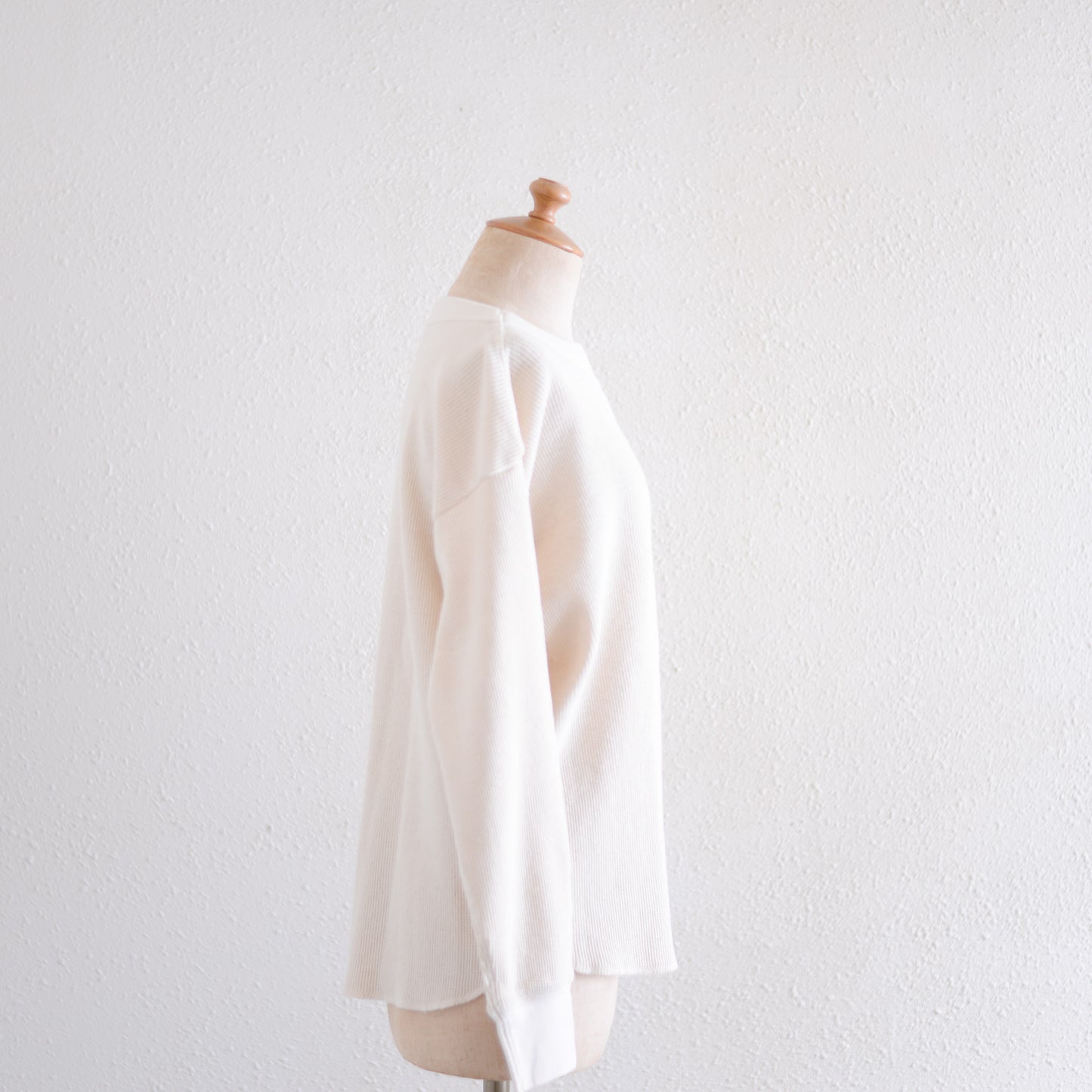 コットンワッフルロングスリーブシャツ Kinari