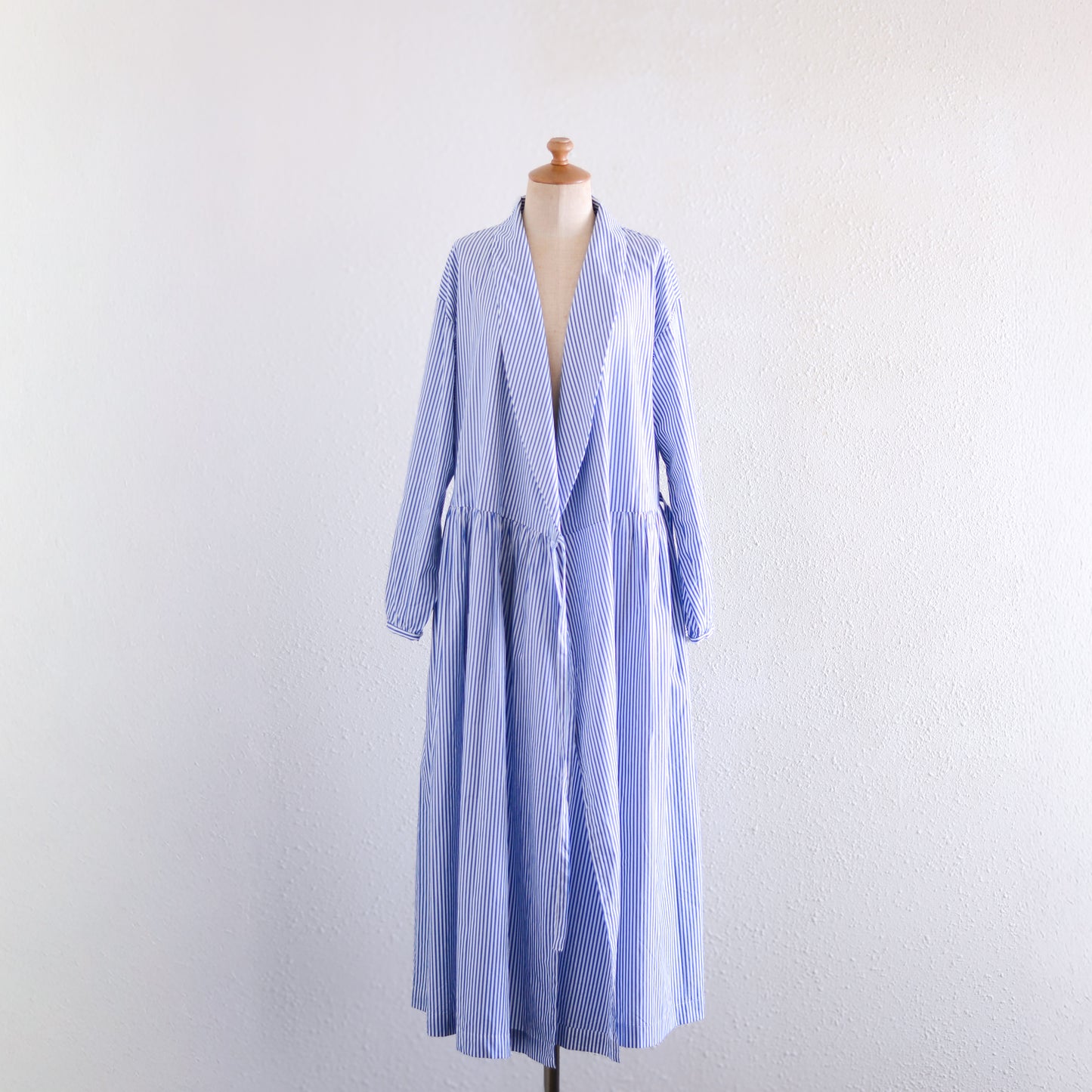ショールカラーカシュクールワンピース White×Navy