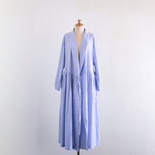 ショールカラーカシュクールワンピース White×Navy