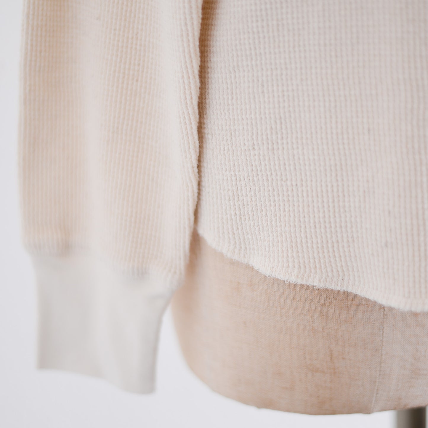 コットンワッフルロングスリーブシャツ Kinari