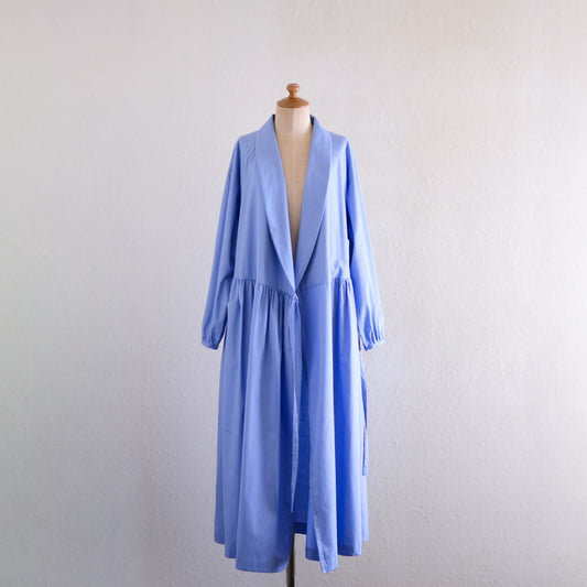 ショールカラーカシュクールワンピース Sky Blue