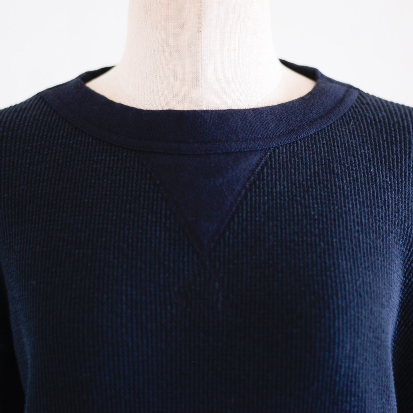 Cotton Waffle Long Sleeve Shirt Black